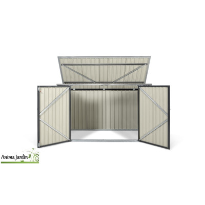 Abri de jardin en acier Multi-rangement 2,20 m², Gris anthracite