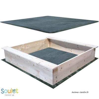Bac à sable en bois, jeu pour enfant, bois traité autoclave, Soulet, achat, pas cher