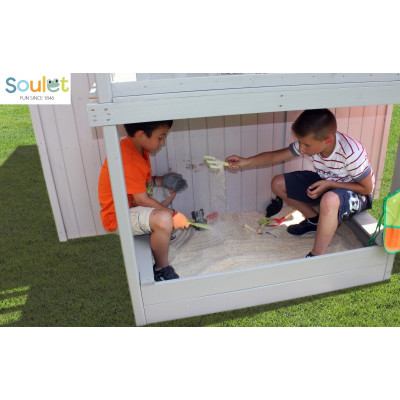 Maisonnette enfant en bois, Duplex, mezzanine, pas cher, EGT