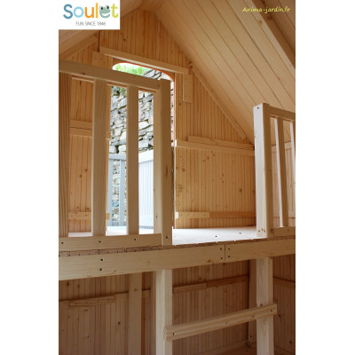 Maisonnette enfant en bois, Duplex, mezzanine, pas cher, EGT