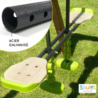 Trèfle, balançoire, toboggan, siège pour bébé, Soulet, achat, pas cher