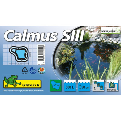 Bassin de jardin Calmus SIII, 350 litres, bassin rigide de 1,47 m², PE noir