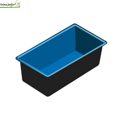 Bassin de jardin Quadra C3, 365 litres, bassin rigide de 0,92 m², PE noir