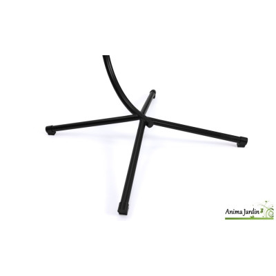 Fauteuil de jardin suspendu en rotin gris avec coussin