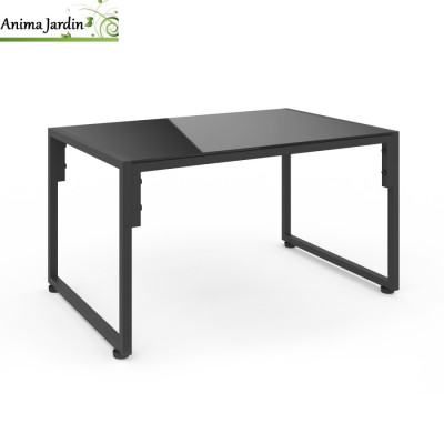 Salon de jardin en acier Tropea, 4 personnes, Gris anthracite