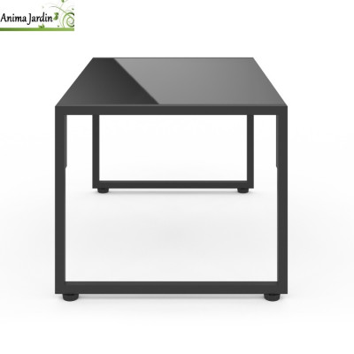 Salon de jardin en acier Tropea, 4 personnes, Gris anthracite