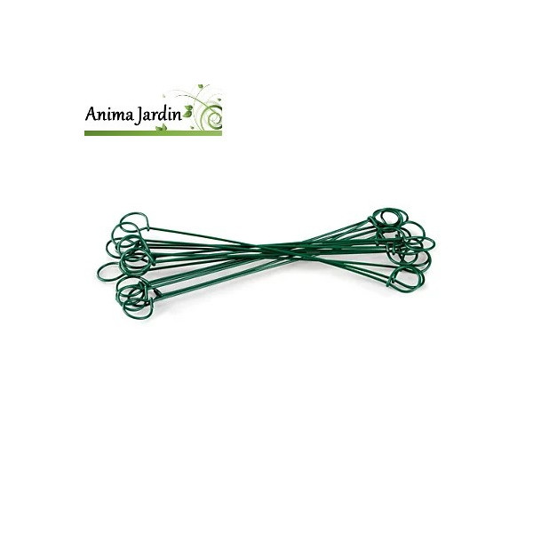 Sachet de 100 liens pour lieur automatique en acier plastifié vert