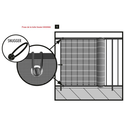 Brise-vue déco tissé décor HAVANA, occultation 85%, nortène, achat/vente