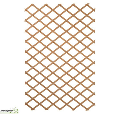 Treillis décoratif extensible en pin coloré brun, Oxana