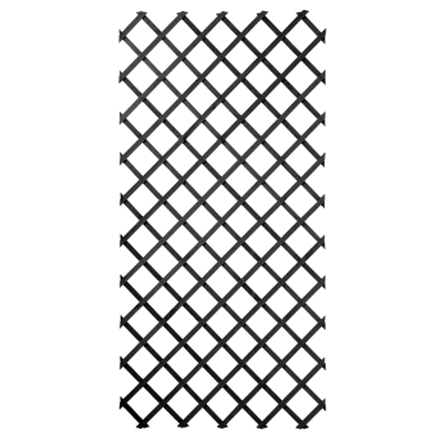 Treillis décoratif extensible en pin coloré gris anthracite, Oxana