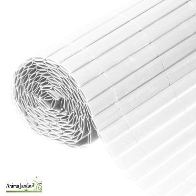 Canisse en PVC double-face 1500 g/m² blanc, Occultation 100%