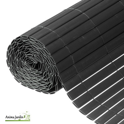 Canisse en PVC double-face 1500 g/m² gris anthracite, Occultation 100%