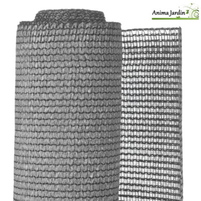 Natte brise-vue gris, PE de 190 g/m², Occultation 95%