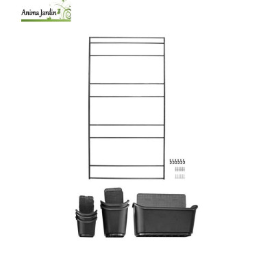 Jardin vertical mural sur cadre, H.84 cm