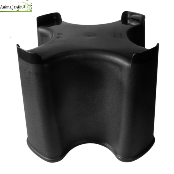 Pied de rehausse monobloc noir pour récupérateur d'eau de pluie de 100L