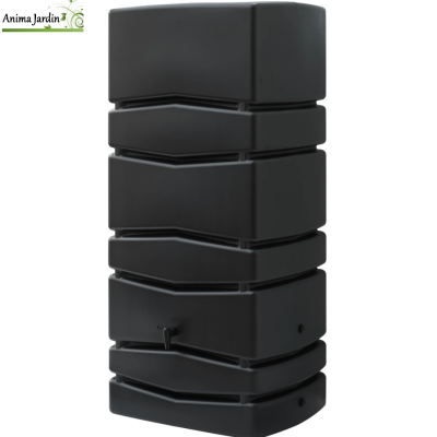 Récupérateur d'eau de pluie murale anthracite, 650L