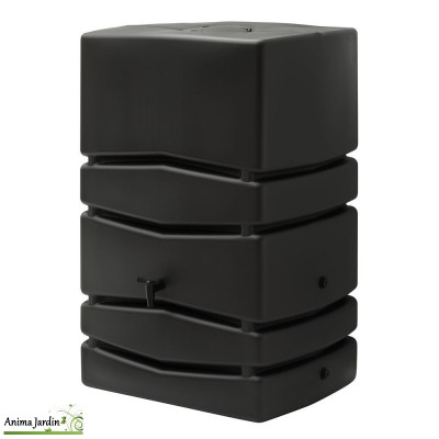 Récupérateur d'eau de pluie murale anthracite, 650L