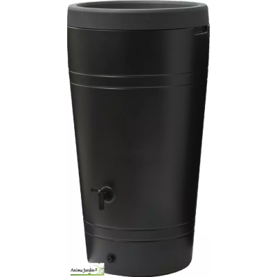 Récupérateur d'eau de pluie murale anthracite, 230L, bac de plantation