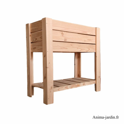 Carré potager sur pieds, en bois douglas, L.80 x 40 x H.80 cm