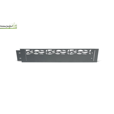 Lot de 5 bordures de jardin grises ajouré, 1,00 m