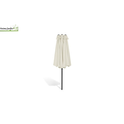 Parasol double XXL crème V2, 450x260 cm