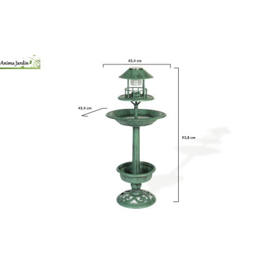 Mangeoire à oiseaux solaire en PP, H.93,8 cm