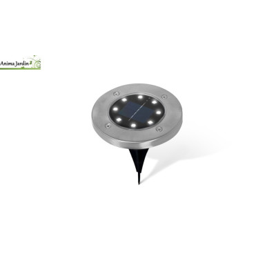 Lot de 10 balises solaire ronde, éclairage extérieur Lisa