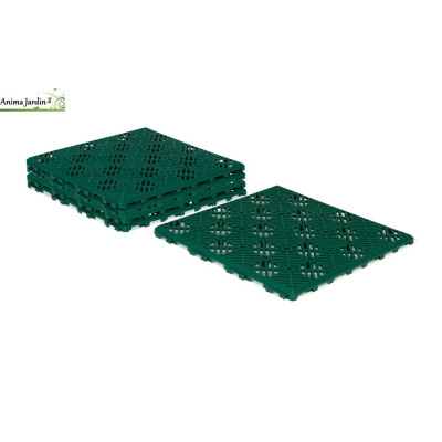 Lot de 5 caillebotis vert, 29,5 cm, drainage et décoration