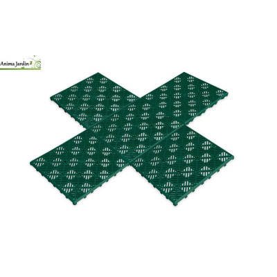 Lot de 5 caillebotis vert, 29,5 cm, drainage et décoration