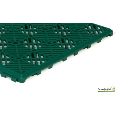 Lot de 5 caillebotis vert, 29,5 cm, drainage et décoration