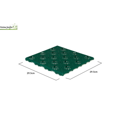 Lot de 5 caillebotis vert, 29,5 cm, drainage et décoration