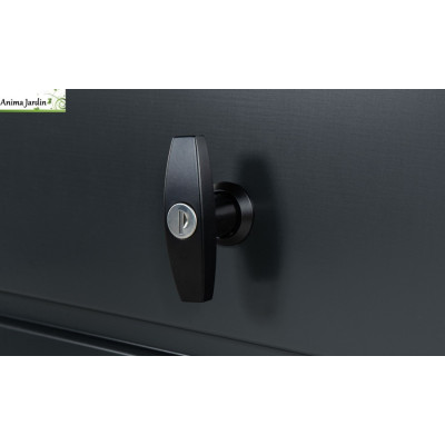 Coffre de rangement en métal 350L gris anthracite, rangement extérieur