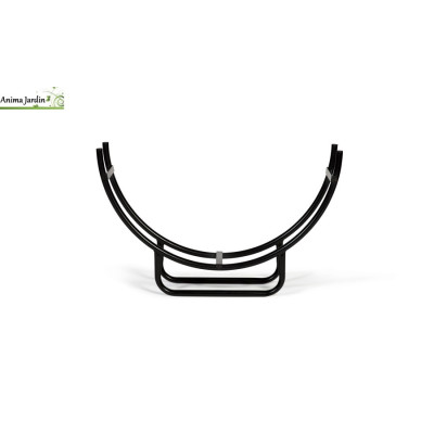 Porte bûche en acier noir, Range bûche Arche
