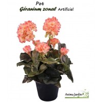 Pot de Géraniums artificiels, fleur artificielle, déco jardin, pas cher