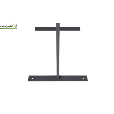 Panneau décoratif universel Lis en métal gris, 50x150 cm