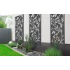 Panneau décoratif universel Lis en métal gris, 50x150 cm