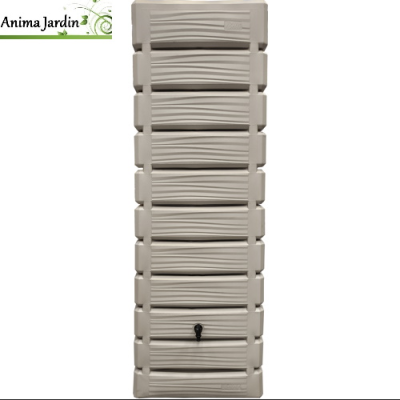 Récupérateur d'eau de pluie mural grège, 300/700 L, Dune