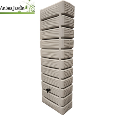 Récupérateur d'eau de pluie mural grège, 300/700 L, Dune