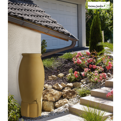 Récupérateur d'eau de pluie 235L avec socle, Rotomoule Jarre