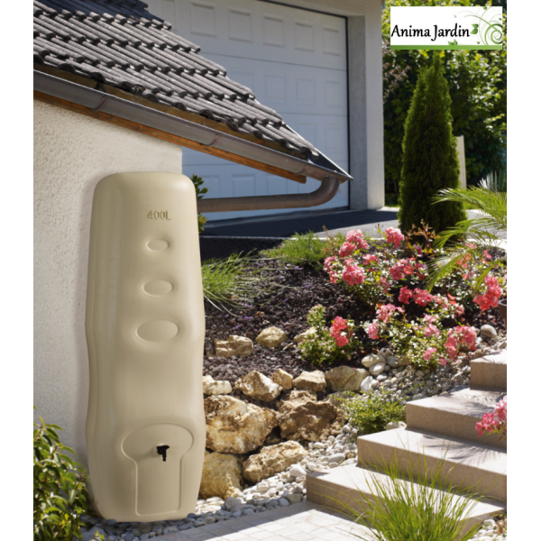 Récupérateur d'eau de pluie 400L, Profil Anthracite ou Beige