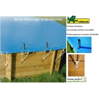 Bâche hivernage pour piscine 400x610, couverture de sécurité, Ubbink, pas cher