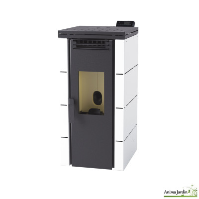 Poêle à pellets/granulés en acier à air frontal 9,8 KW, Almeria