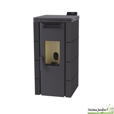 Poêle à pellets/granulés en acier à air frontal 9,8 KW, Almeria