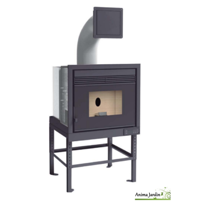 Poêle à pellets/granulés en acier insérable 11,5 kW, Elche