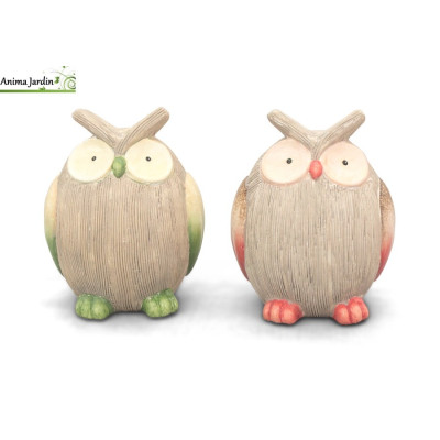 Hibou Medium, H.15 cm, animal en céramique, décoration extérieure