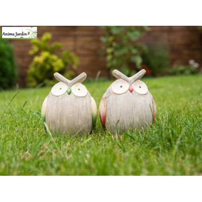 Hibou Medium, H.15 cm, animal en céramique, décoration extérieure