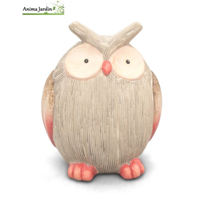 Hibou Medium, H.15 cm, animal en céramique, décoration extérieure