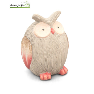 Hibou Medium, H.15 cm, animal en céramique, décoration extérieure
