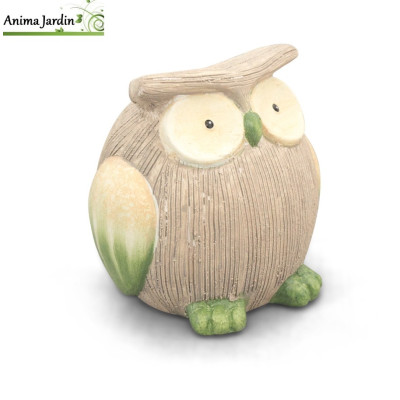 Hibou Small, H.10 cm, animal en céramique, décoration extérieure