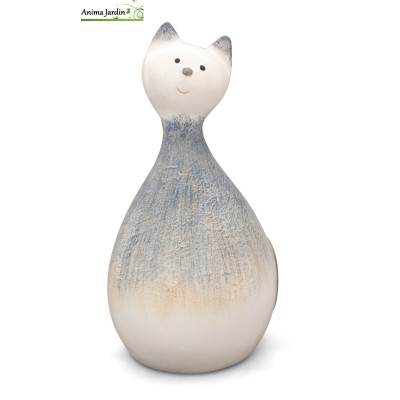 Chat Medium, H.19 cm, animal en céramique, décoration extérieure